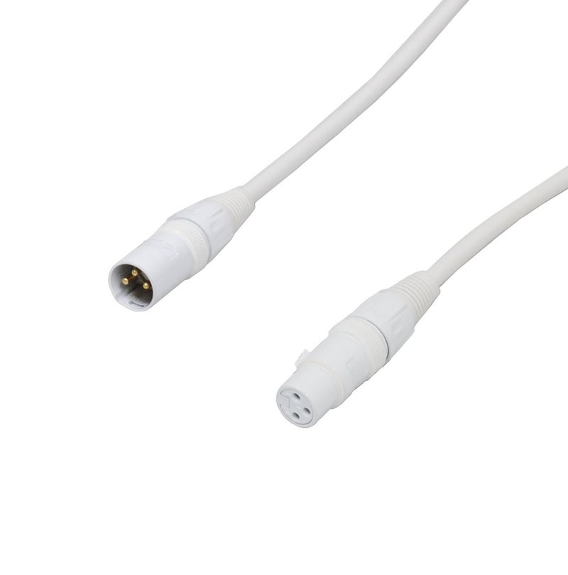 AUDIO 2000'S Audio 2000s E80125 XLR Male to XLR Female 25 Feet White Color Microphone Cable - Image 1
